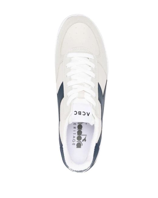 Diadora White B.Elite Acbc Panelled Leather Sneakers for men
