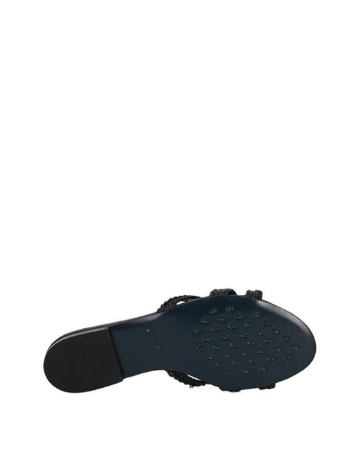 Chanclas con tiras trenzadas Patrizia Pepe de color Black