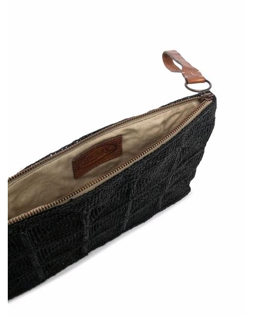 IBELIV Black Tanala Woven Clutch