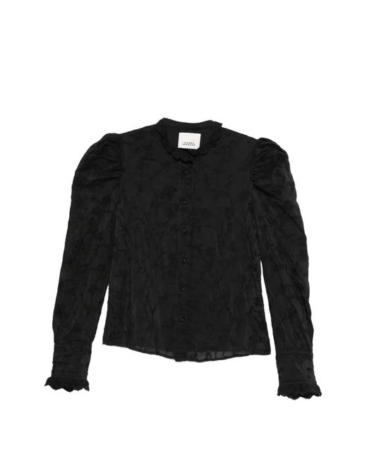 Isabel Marant レディース ブラック Zorica パフスリーブ ブラウス 