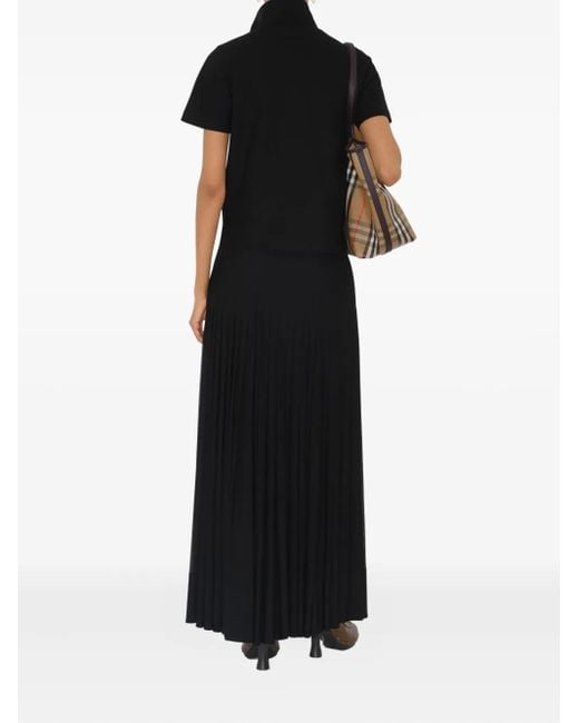 Burberry Black Cotton Polo Shirt