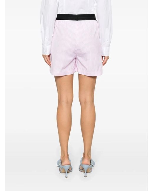 MSGM Pink Shorts Mit Strass