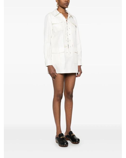 Tom Ford White Crossover-Drawstring Tunic