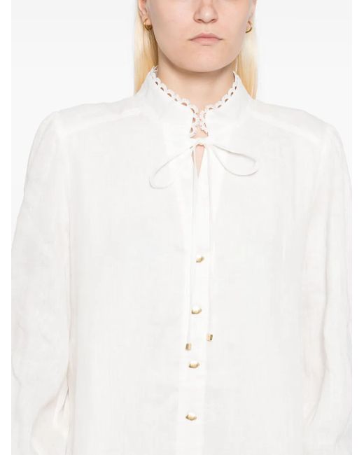 Aje. White Cloud Embroidered Dress