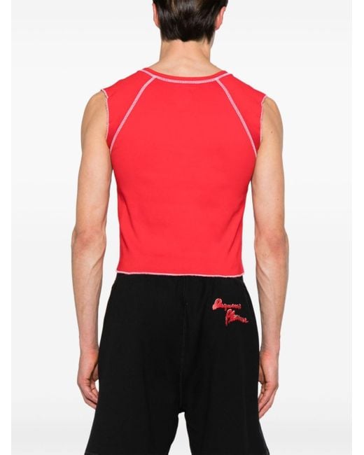 DSquared² Red Logo-print Cotton Tank Top for men