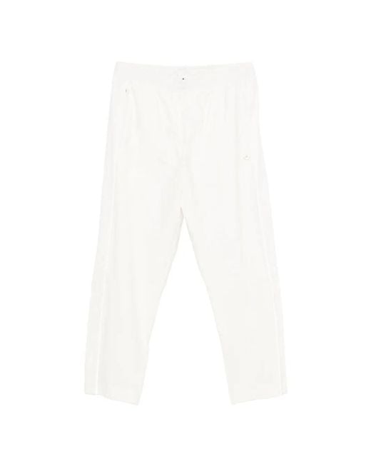 Adidas White Side Stripe Track Pants for men