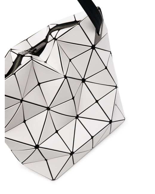 Bao Bao Issey Miyake White Blocky Geometric Shoulder Bag