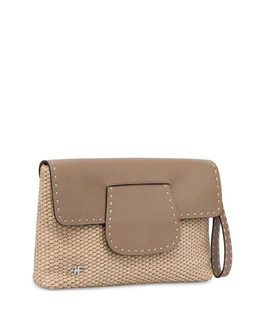 Alberta Ferretti Natural Gewebte Clutch