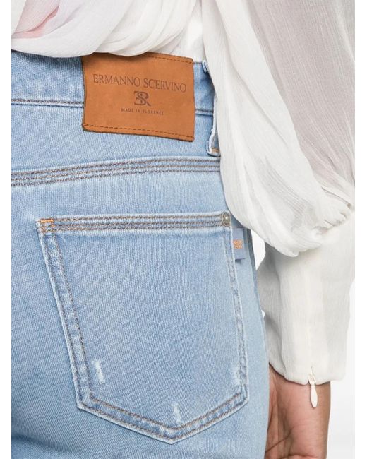 Ermanno Scervino ロゴパッチ スリムジーンズ Blue