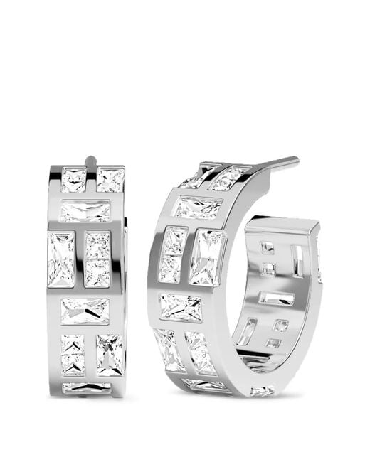 Apm Monaco Metallic Boucles D'Oreilles Ice À Ornement De Pierre Semi-Précieuse