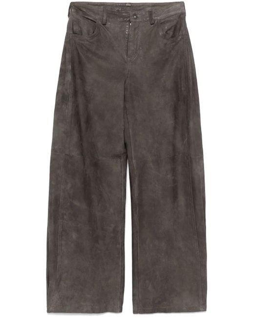 Salvatore Santoro Gray Hose Aus Leder