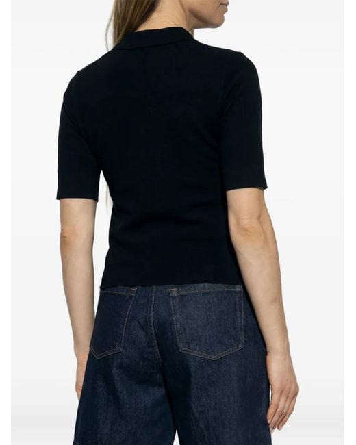 Paul Smith Black Button Polo Shirt