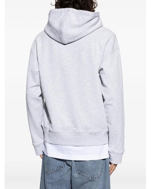 Moschino White Goose-Print Hoodie for men