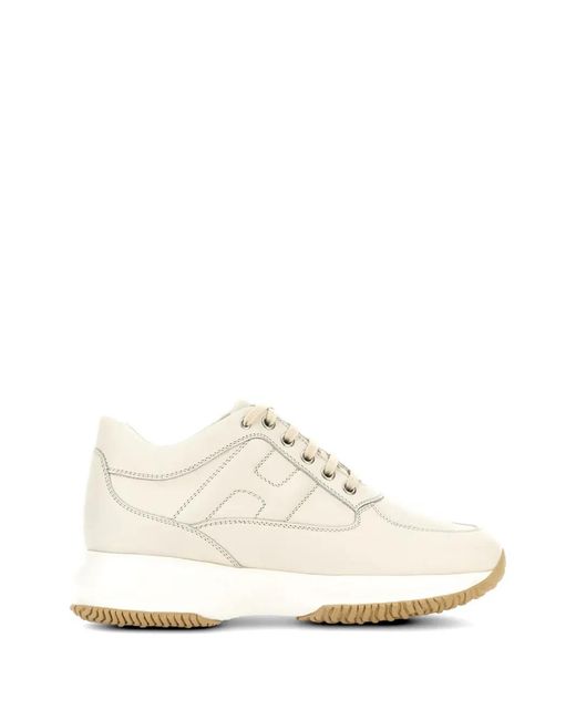 Hogan White Interactive Logo-Panel Sneakers