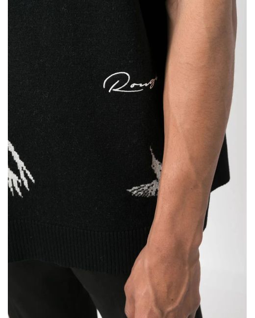 ROUGH Pullunder Mit Intarsienmuster in Black für Herren