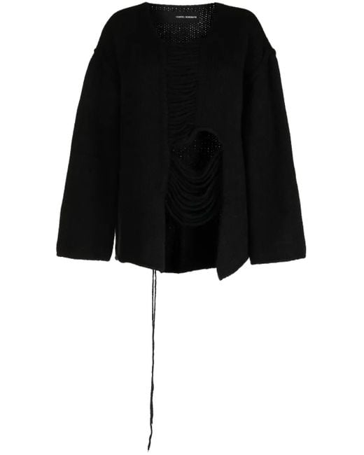 Isabel Benenato ダメージ オーバーサイズ セーター Black