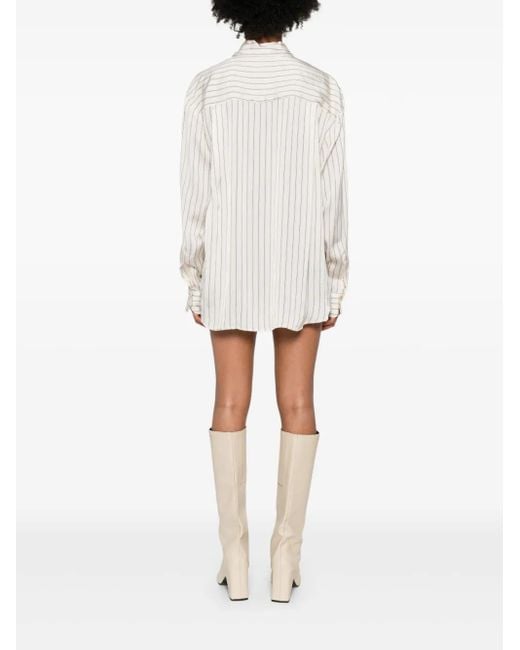 Frankie Shop White Gestreiftes Hemd