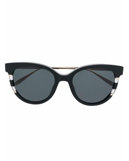 Carolina Herrera Metallic Cat-Eye-Sonnenbrille mit Streifen