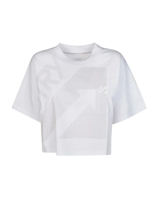 Autry White Arrow-Print Crop Top