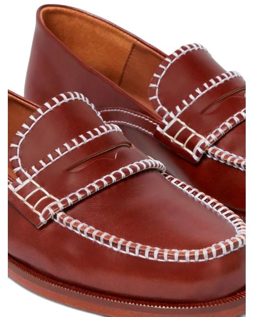 Mocasines con detalle de costuras Claudie Pierlot de color Red