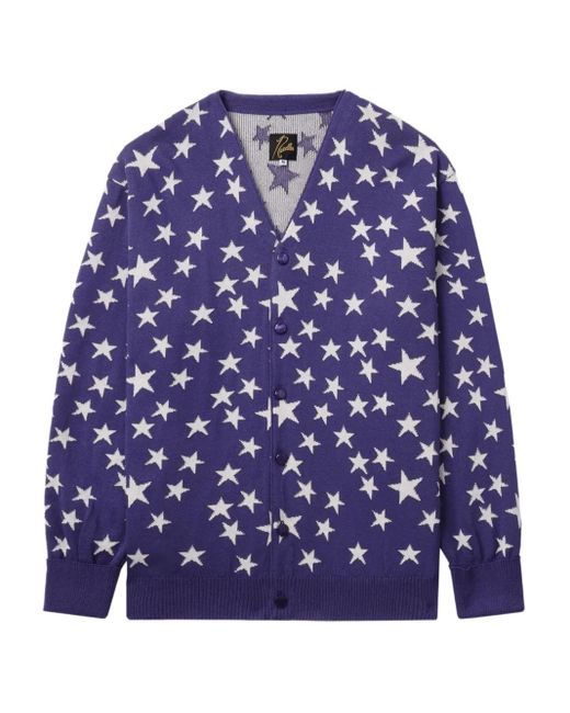 Needles Cardigan Mit Sternmuster in Blue für Herren