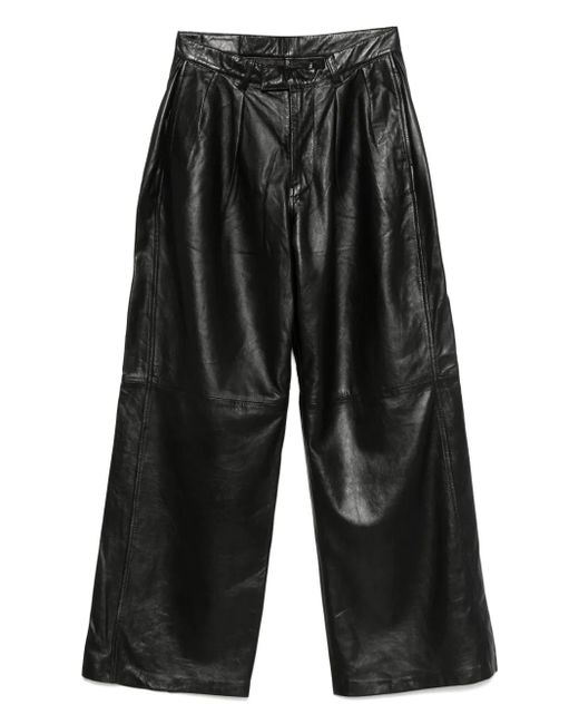 Pantaloni Con Pieghe di R13 in Black