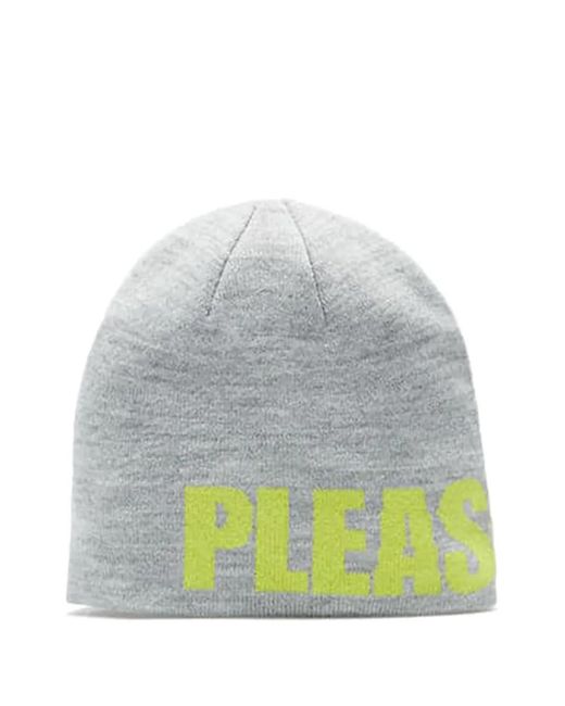 Pleasures Gray Ollie Skully Beanie Hat
