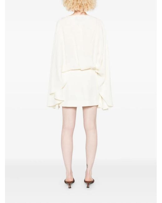 Robe Courte Eolia À Design Superposé ‎Taller Marmo en coloris White