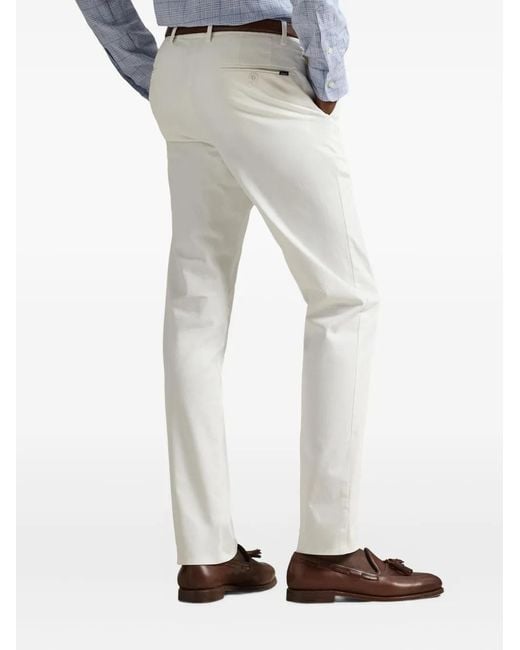 Polo Ralph Lauren White Flat-Front Straight-Leg Trousers for men