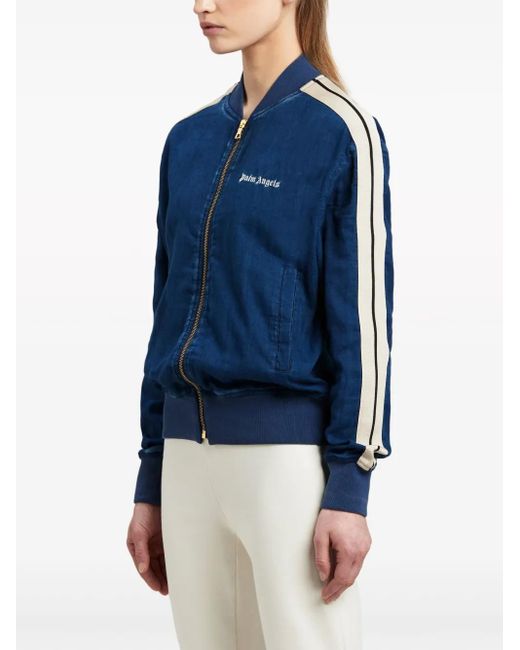 Palm Angels Denim Bomberjack in het Blue