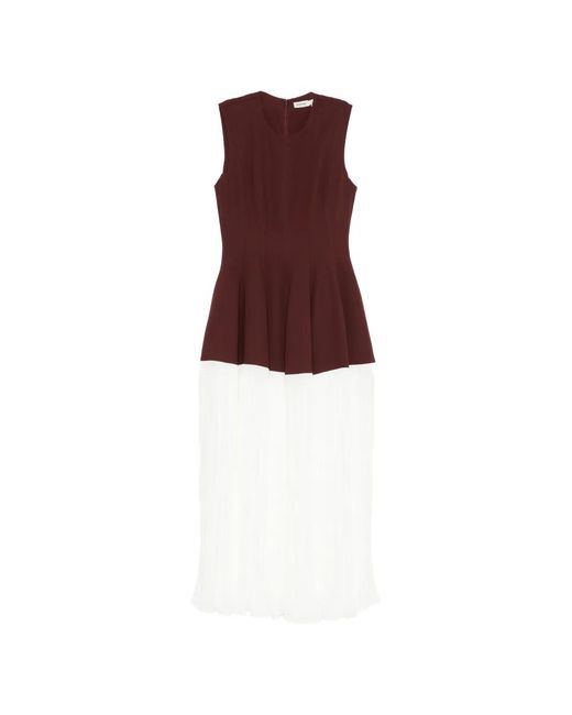 Jonathan Simkhai Red Pleated Maxi Dress