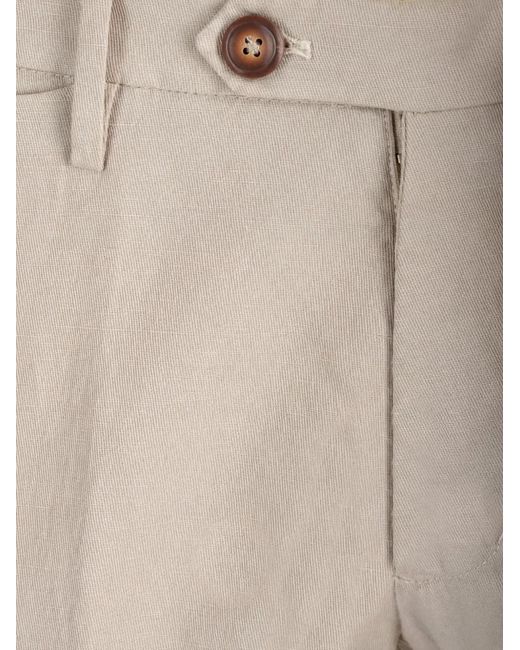 Al Duca D'aosta Natural Pressed-Crease Tailored Trousers for men