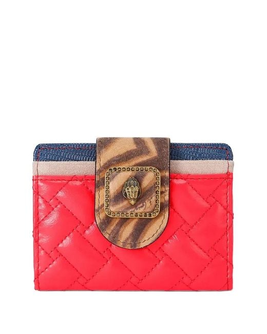 Kurt Geiger Red Eagle-Head Quilted Wallet