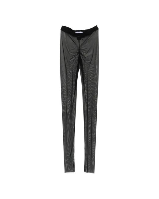 Patrizia Pepe Black Sheer Tulle Leggings