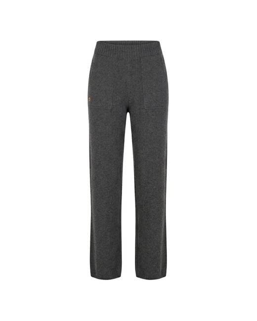 Moorer Gray Callie Knitted Track Pants
