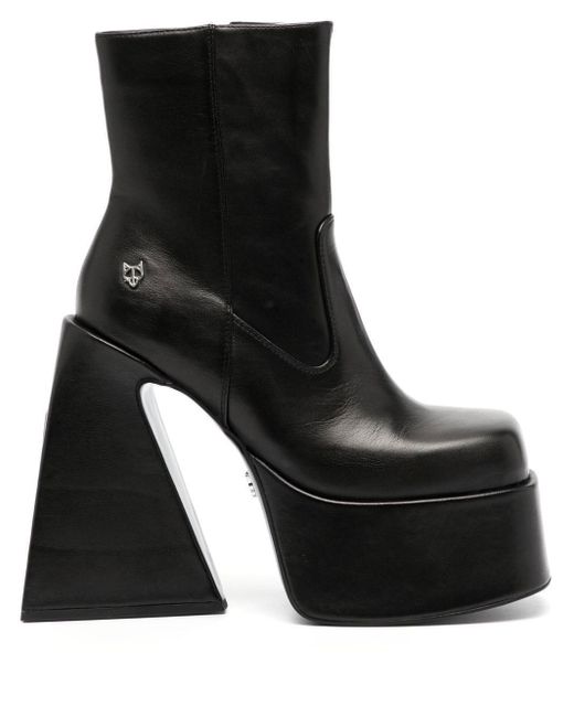 Naked Wolfe Black Jane Leather Platform Boots
