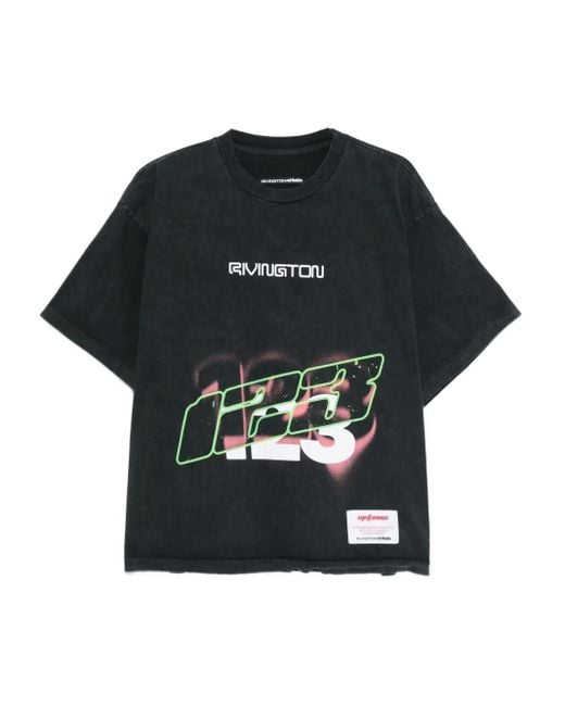 メンズ RRR123 グラフィック Tシャツ Black