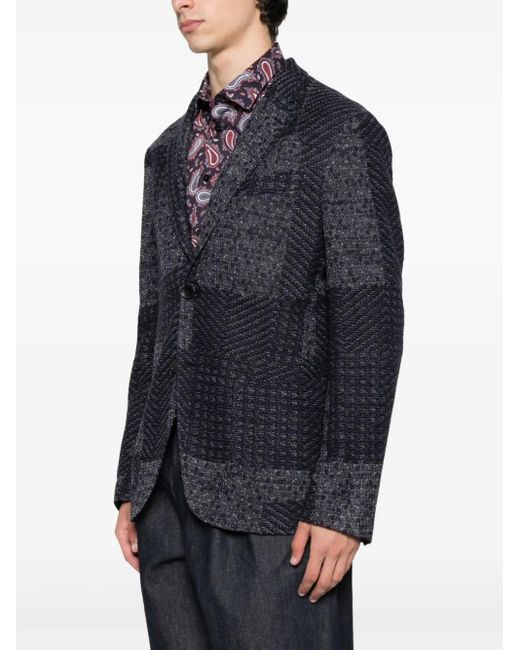 Etro Blue Paisley-Lined Jacket for men