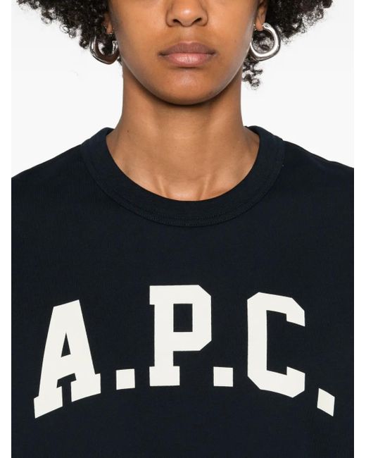 A.P.C. Sweater Met Logopatch in het Blue