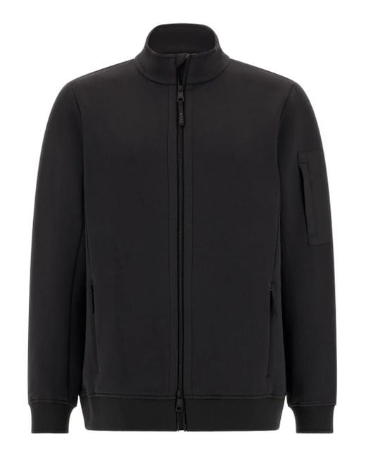 Boggi Black Full Zip-Up Sweatshirt for men