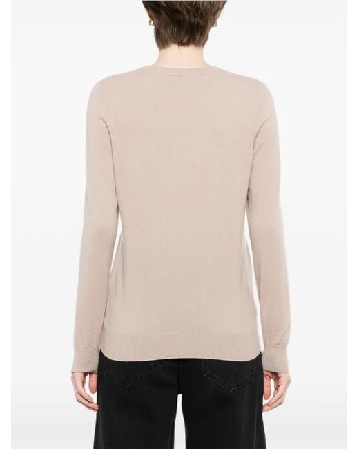 N.Peal Cashmere Natural Evie Round-Neck Top