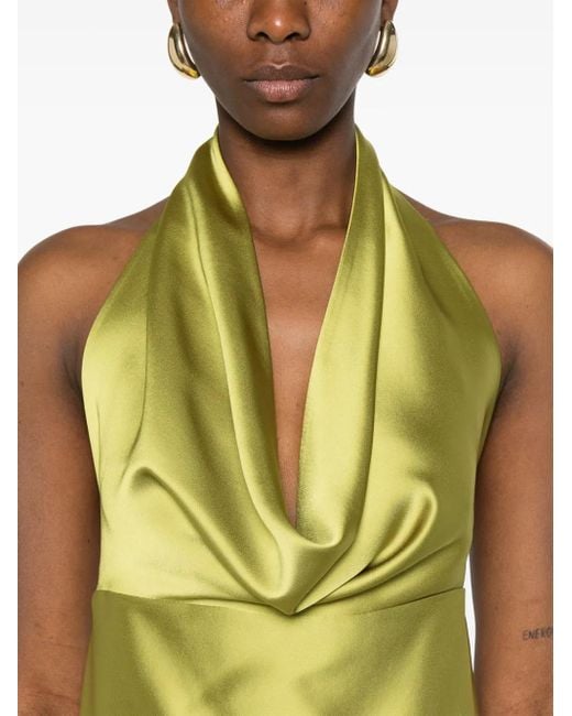 Blanca Vita Yellow Maxikleid aus Satin