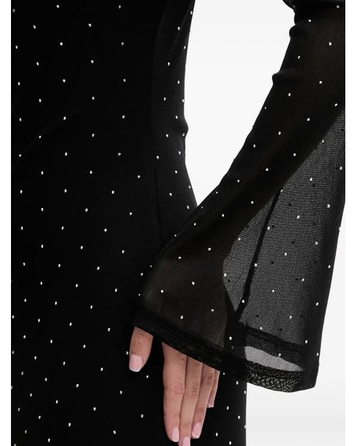 Never Fully Dressed Black Bell-Sleeve Maxi Dress