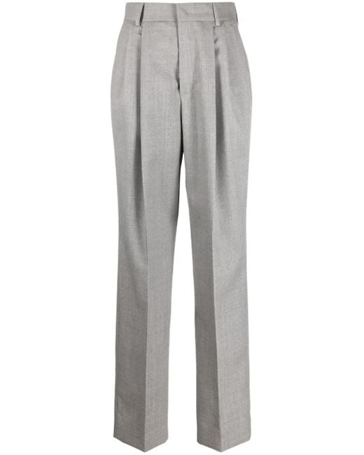 ARMARIUM Gray High-Waist Straight-Leg Trousers