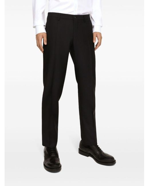 Dolce & Gabbana Black Single-breasted Wool-silk Suit for men
