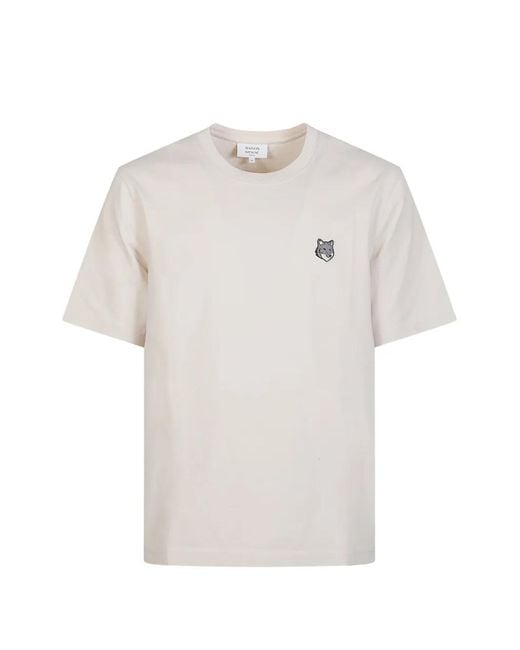 Maison Kitsuné White Logo T-Shirt for men