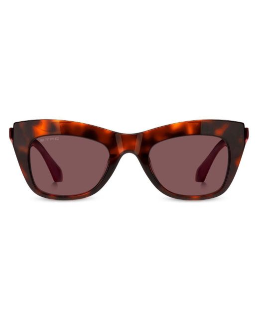 Etro Brown Tortoiseshell-effect Cat-eye Sunglasses