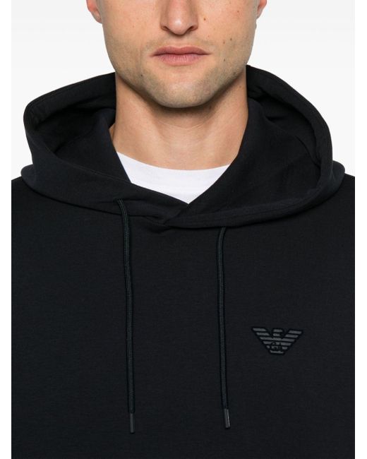 Armani flocked eagle hoodie 2025