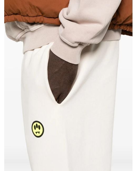 Barrow White Logo-Print Trackpants
