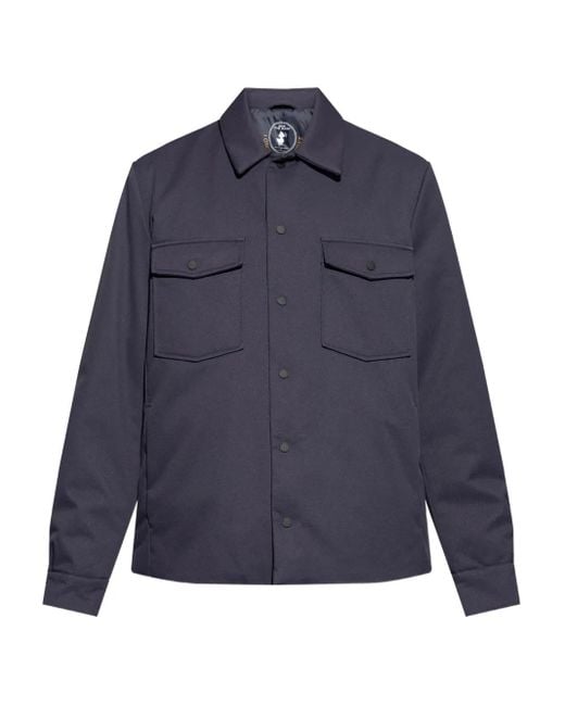 Save The Duck Blue Button-Up Overshirt for men